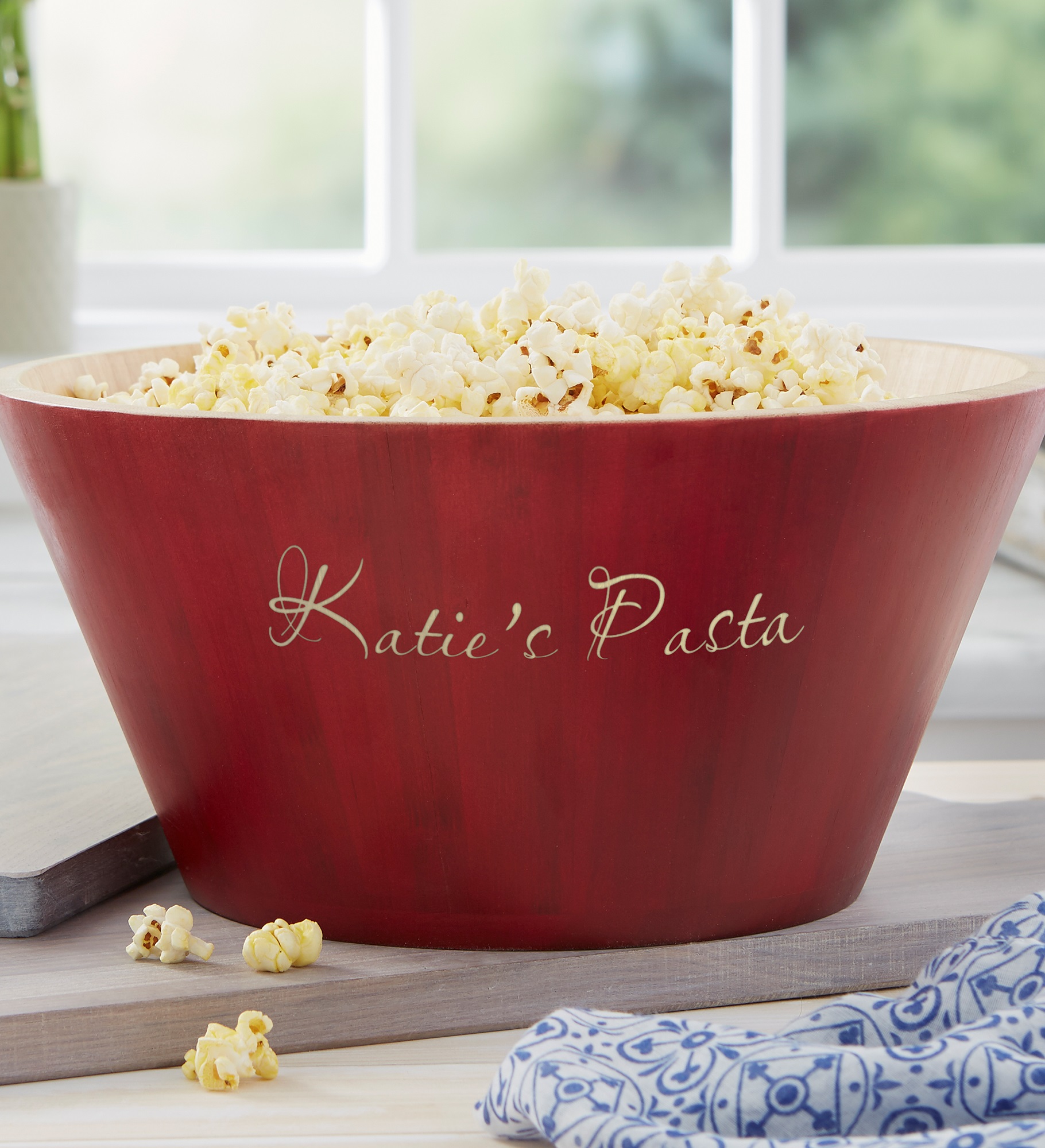 Classic Celebrations Personalized Bamboo Red Bowls